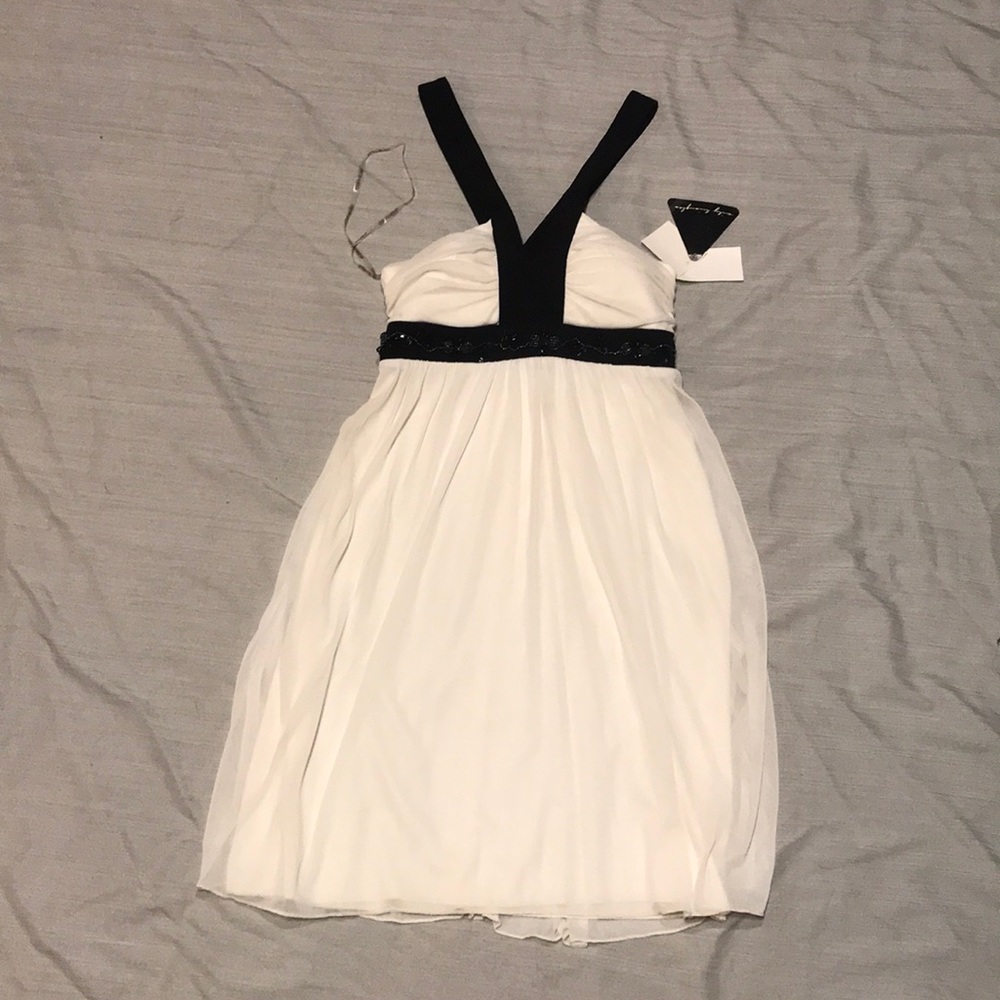 A cream dress